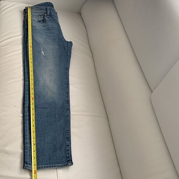 Lucky Brand Sweet Crop Distre Straight Blue Wash Denim Women’s Jeans Size 6/28 - Picture 6 of 11